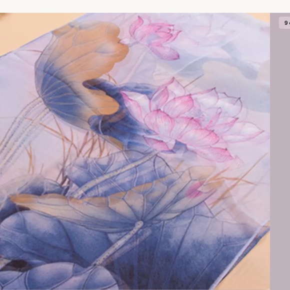 New Soft Lotus Chiffon Georgette Scarf - Picture 4 of 5